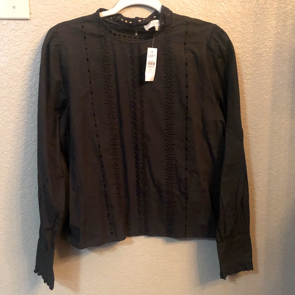 NWT Loft Embroidered Blouse